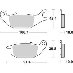 SBS Plaquettes de freins Scooter Carbontech