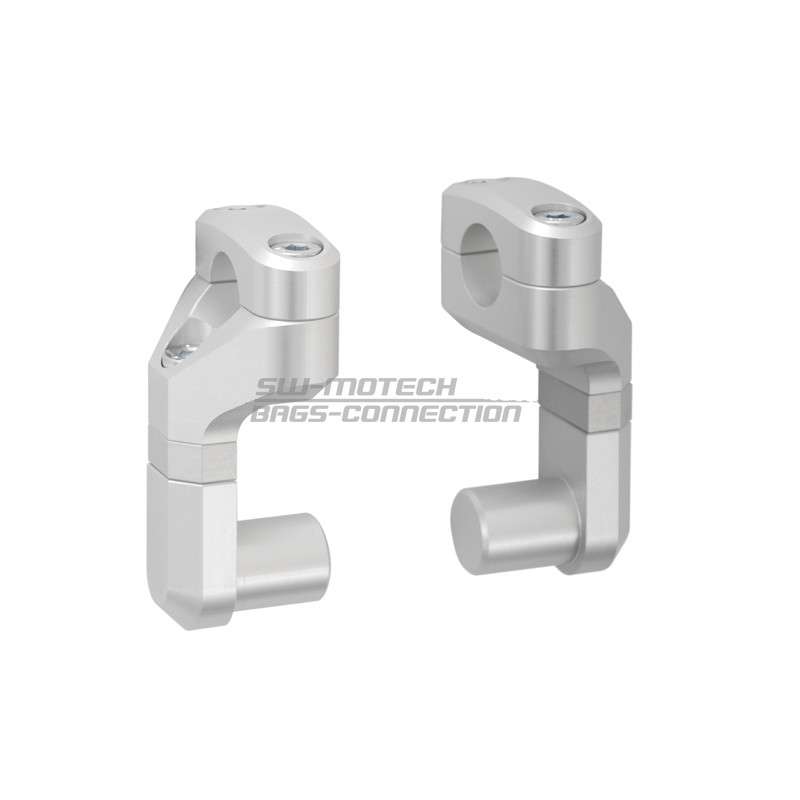 SW-MOTECH Déport guidon variable pour guidon 22mm argent