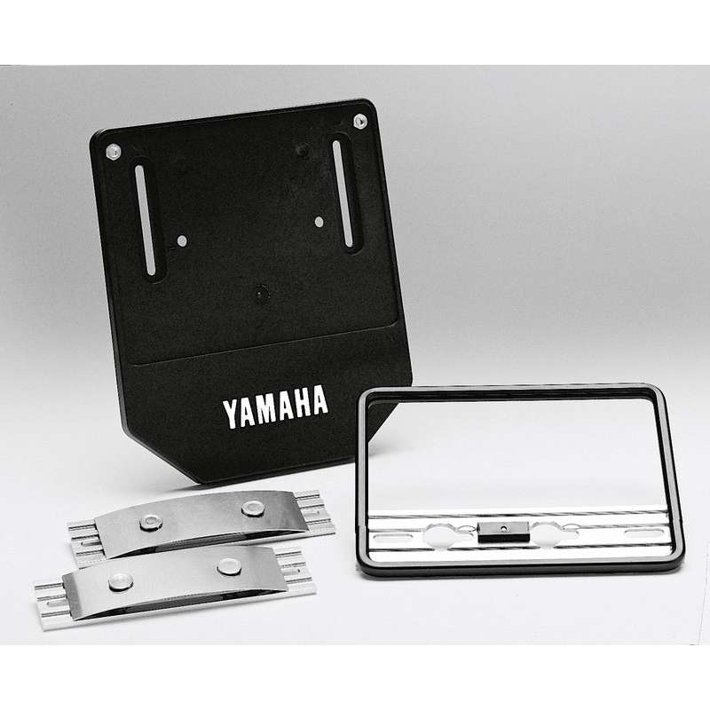 MOTOCHIC Cadre de plaques noir avec plaque ressort interchangeable (2 pièces)