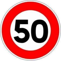 MOTOCHIC Autocollant de vitesse 50 km/h