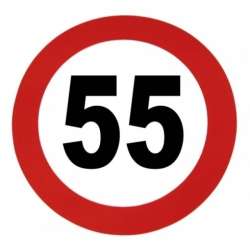 MOTOCHIC Autocollant de vitesse 55 km/h