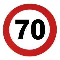 MOTOCHIC Autocollant de vitesse 70 km/h
