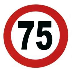 MOTOCHIC Autocollant de vitesse 75 km/h