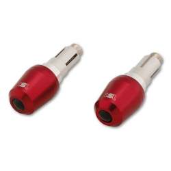 LSL Embouts de guidon conique, aluminium, rouge
