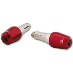 LSL Embouts de guidon conique, aluminium, rouge