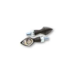 Highsider LED-Blinker PEN HEAD schwarz, Klarglas, kurzer Stiel
