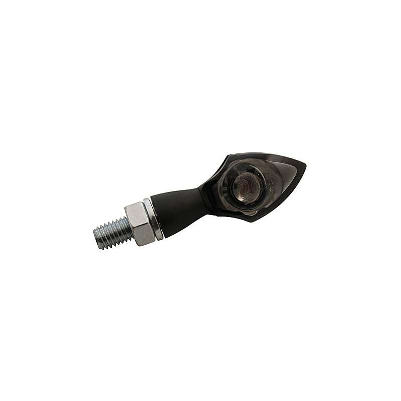 Highsider LED-Blinker PEN HEAD schwarz, getöntes Glas, kurzer Stiel