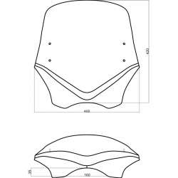 MRA Pare-brise V-Flow VFSC transparent