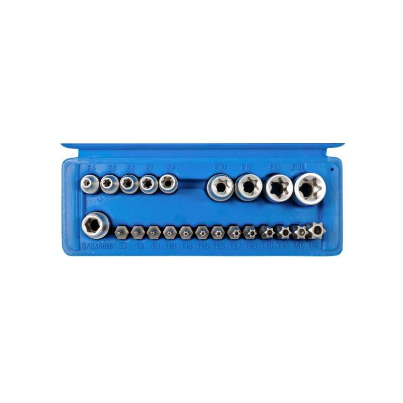 SW-Stahl Jeu de Clé à douilles Torx 3/8 23-pièces