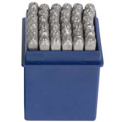 SW-Stahl Poinçons à lettres et jeu de lettres 36-pièces