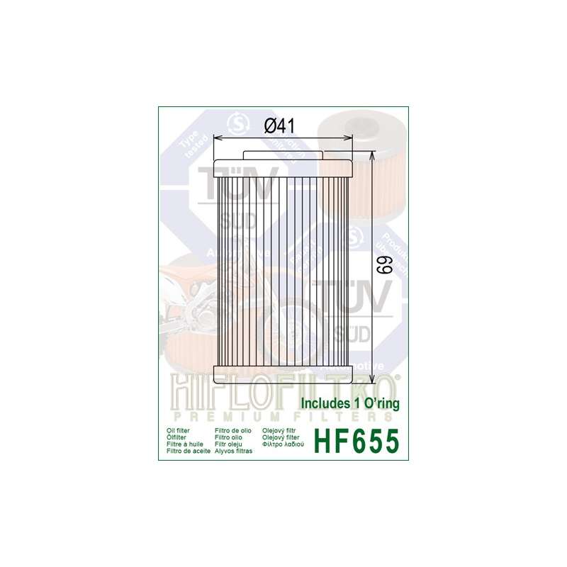 Filtre À Huile Hiflofiltro Hf655
