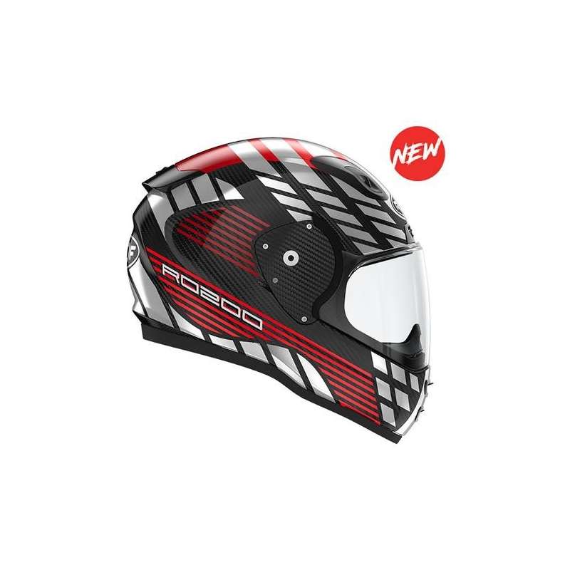 Casque intégral RO200 CARBONE SPEEDER Rouge-Alu