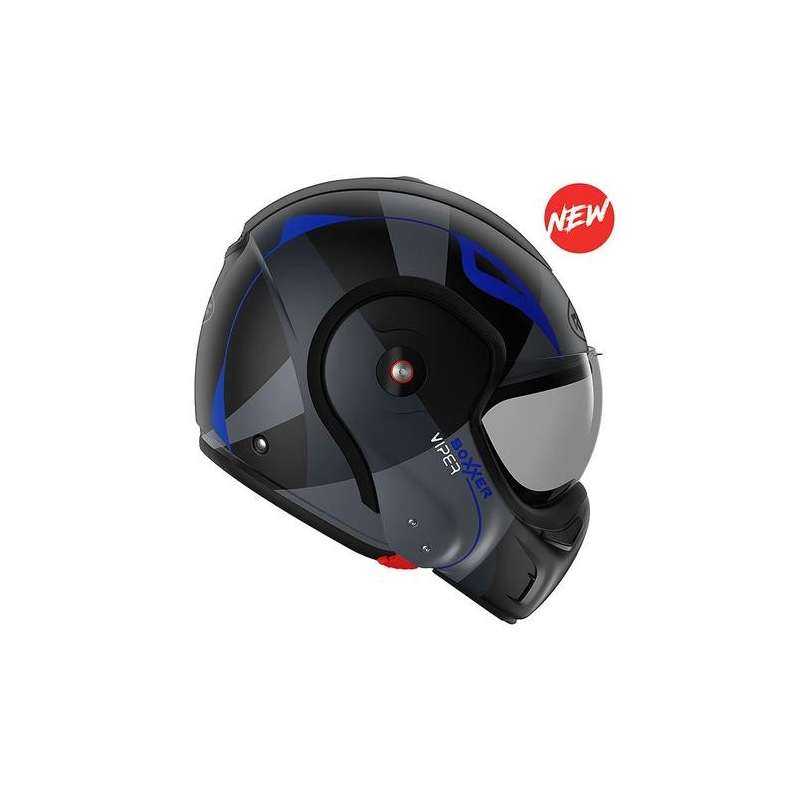 Casque modulable BOXXER VIPER Noir-Bleu Mat