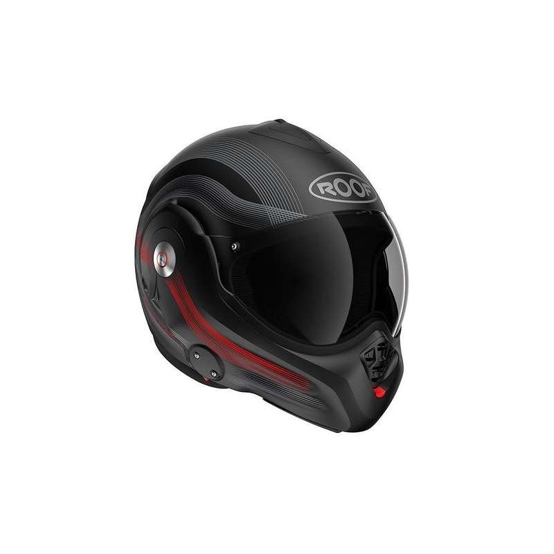 Casque modulable DESMO STREAMLINE Noir-Titane-Rouge mat