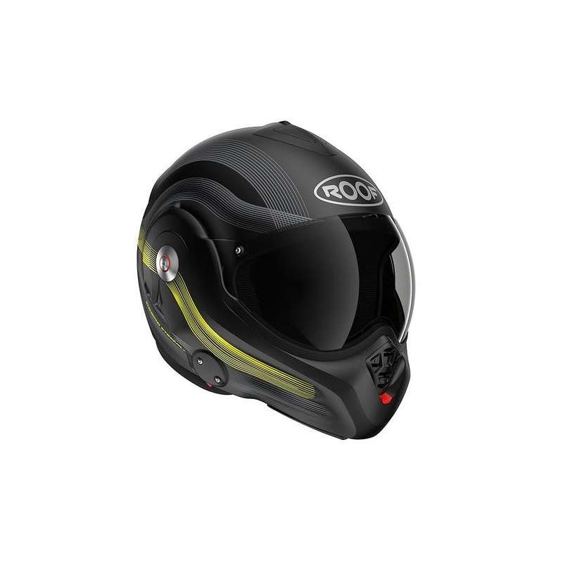 Casque modulable DESMO STREAMLINE Noir-Acier-Jaune fluo mat