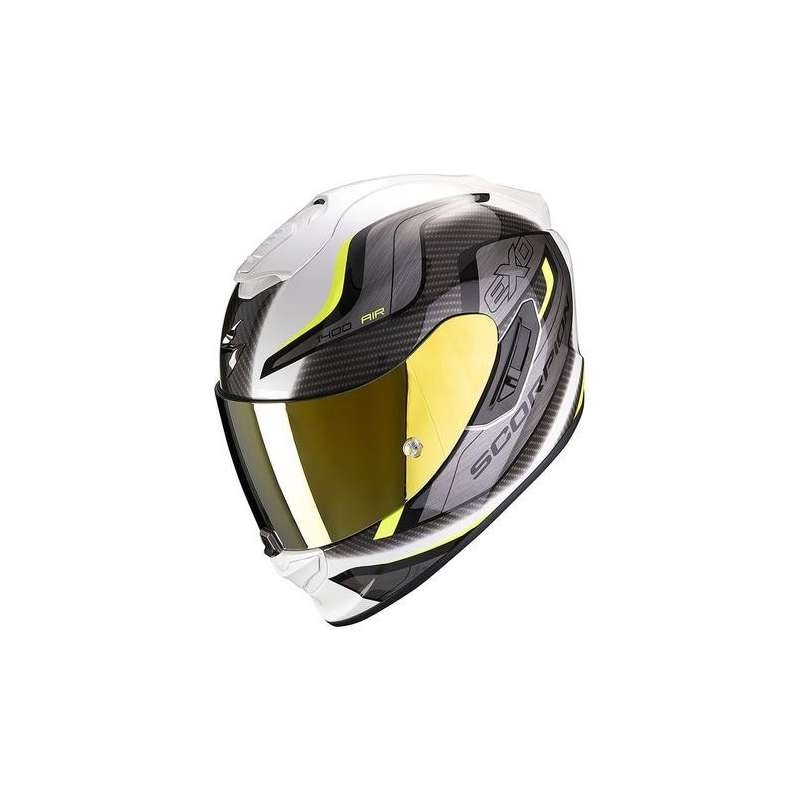 casque intégral Scorpion EXO-1400 AIR ATTUNE White-Neon Yellow
