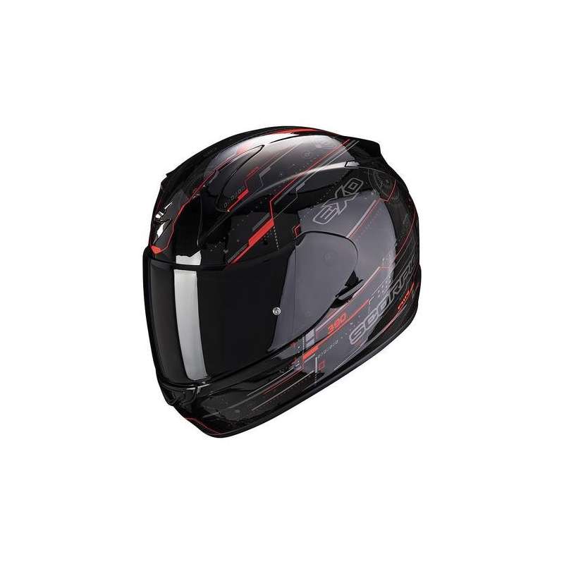 Casque intégral Scorpion EXO-390 BEAT Black-Neon Red