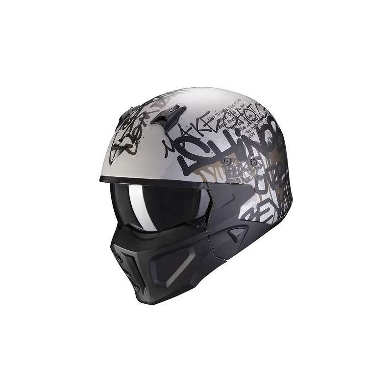Casque modulable Scorpion COVERT-X WALL Matt Silver-Black