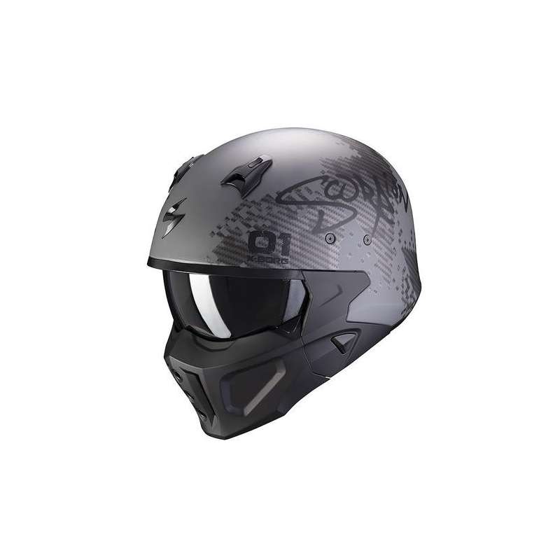 Casque modulable Scorpion COVERT-X XBORG Matt Silver-Black