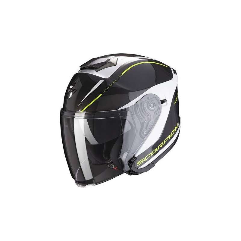 Casque jet Scorpion EXO-S1 SHADOW Pearl White-Neon Yellow