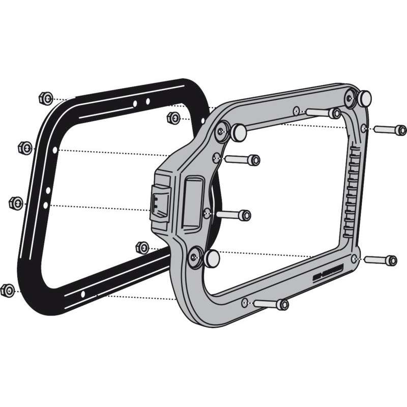 SW-MOTECH Kit de montage de supports latéraux EVO pour Hepco & Becker