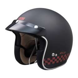 IXS Casque Jet 89 2.0 noir mat-rouge