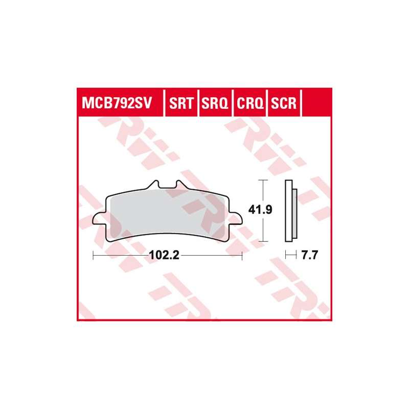TRW PLAQUETTES DE FREIN RACING CRQ