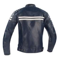 Veste Cuir Segura Funky - Navy, Blanc