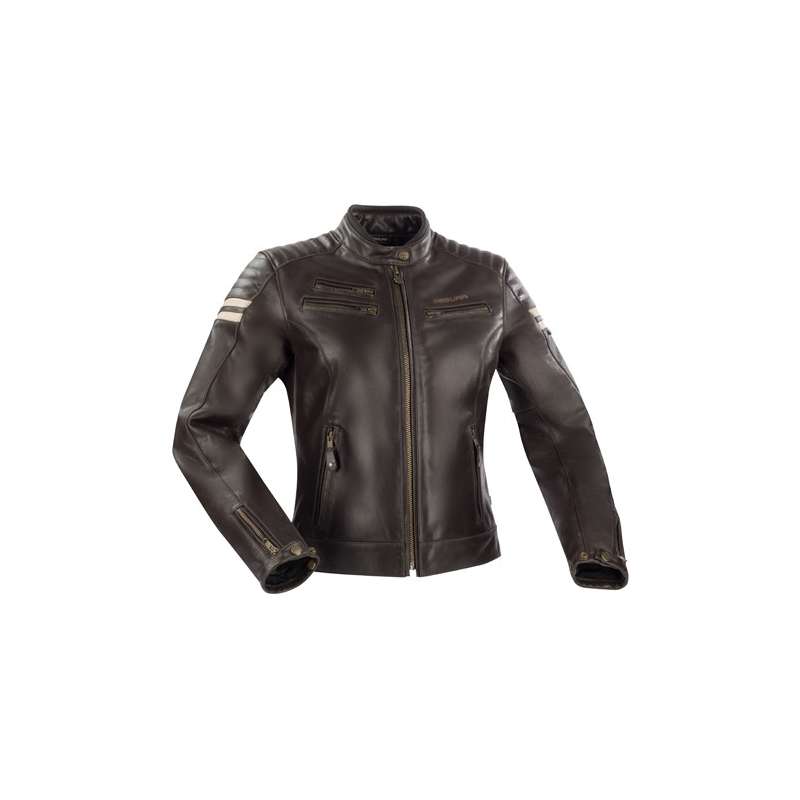 Veste Cuir Segura Lady Funky - Marron, Beige