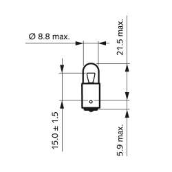 PHILIPS GLÜHLAMPE T4W 12V 4W
