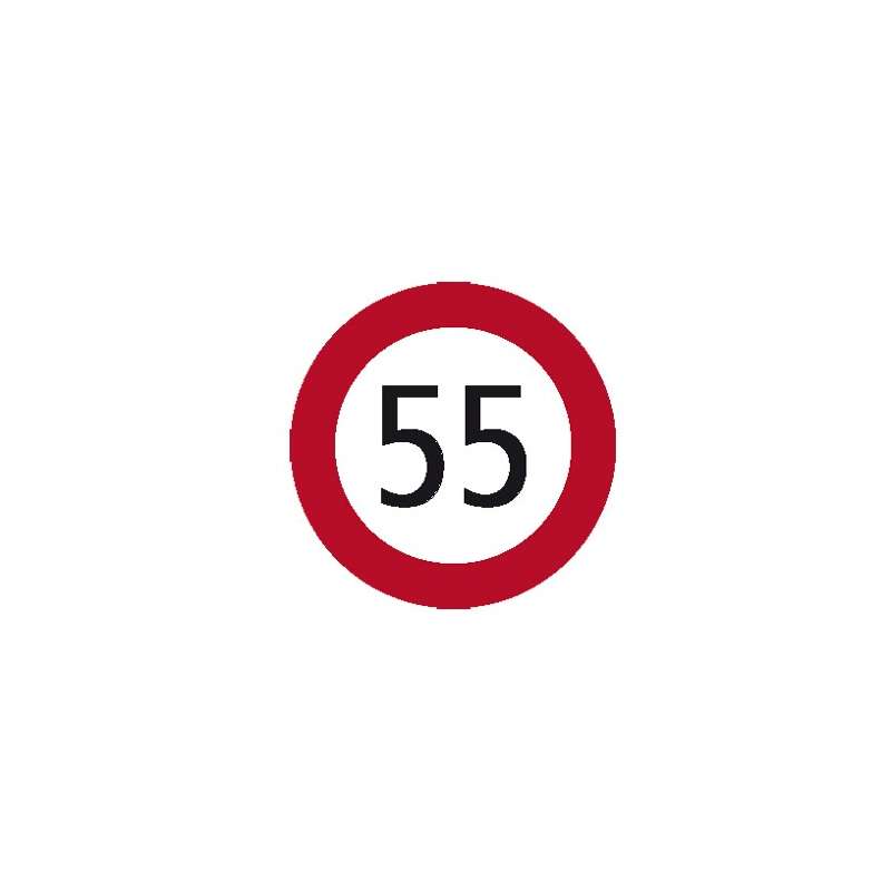 55 KM/H AUTOCOLLANT VITESSE MAXIMALE