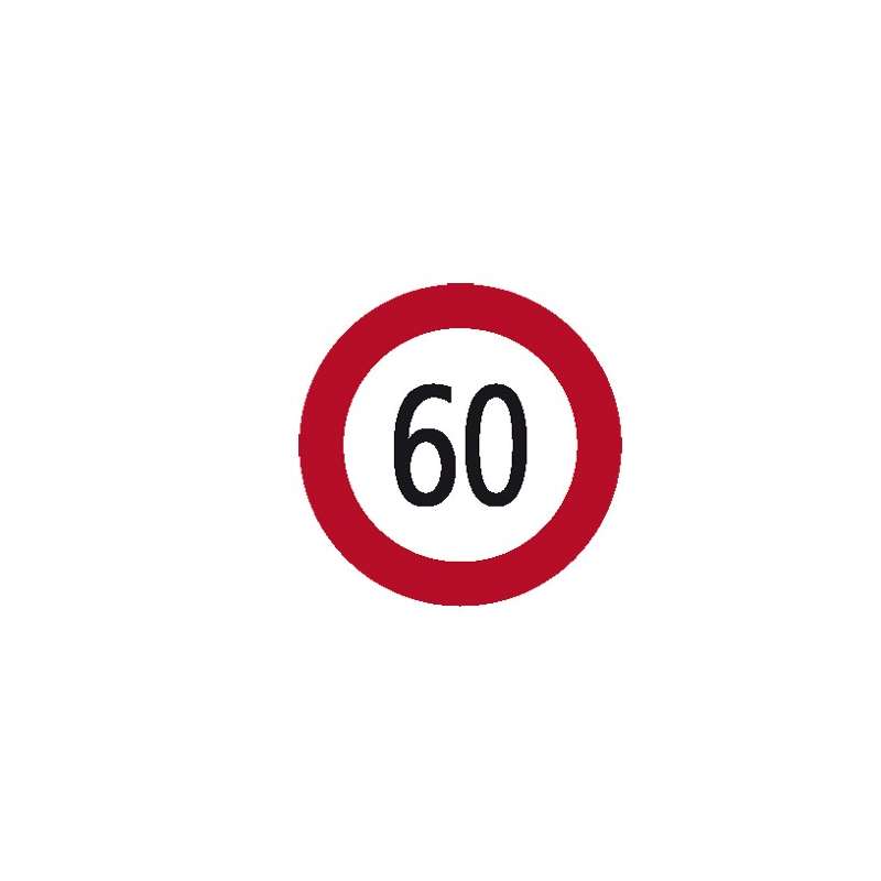 60 KM/H AUTOCOLLANT VITESSE MAXIMALE