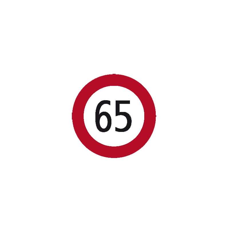 65 KM/H AUTOCOLLANT VITESSE MAXIMALE