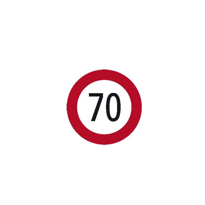 70 KM/H AUTOCOLLANT VITESSE MAXIMALE