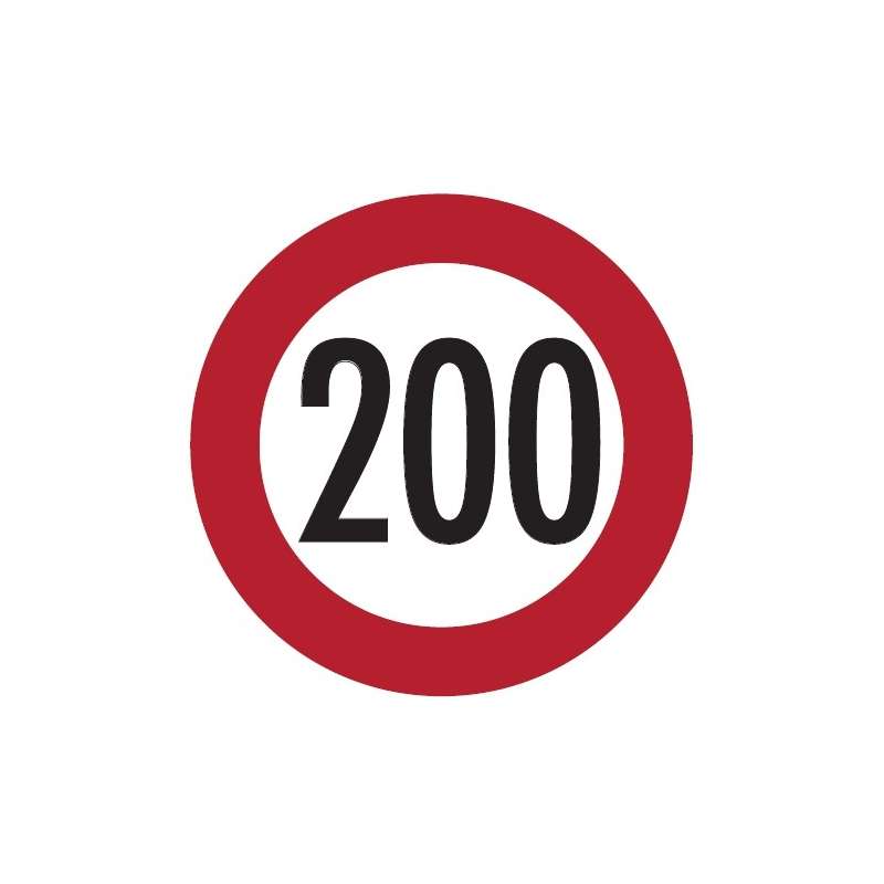 200 KM/H GESCHWINDIGKEITSAUFKLEBER
