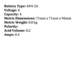 YUASA BATTERIE 6N4-2A