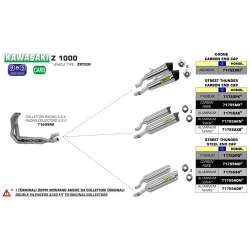 ARROW KAWASAKI 1000 Z '10-17 ALUMINIUM THUNDER SILENCER