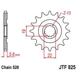 PIGNON 520 (64305-13 / JTF825.13)