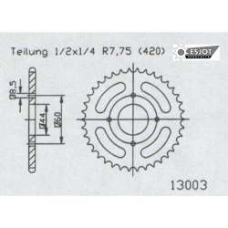 COURONNE ACIER 420 (12100-52 / 50-13003-52 / JTR1832.52)