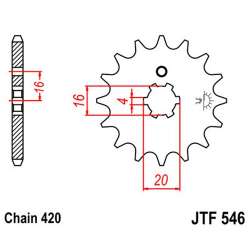 PIGNON 420 (30100-15 / 50-13007-15 / JTF546.15)