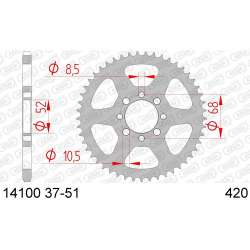 COURONNE ACIER 420 (14100-37 / 50-13009-37 / JTR801.37)