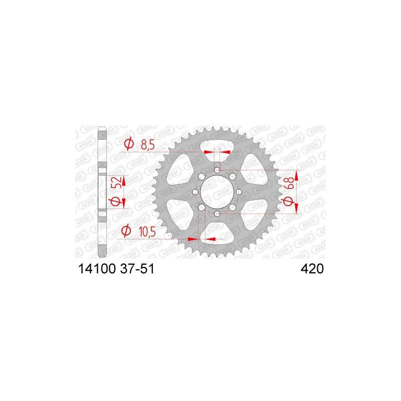 COURONNE ACIER 420 (14100-37 / 50-13009-37 / JTR801.37)