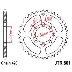 COURONNE ACIER 420 (14100-37 / 50-13009-37 / JTR801.37)