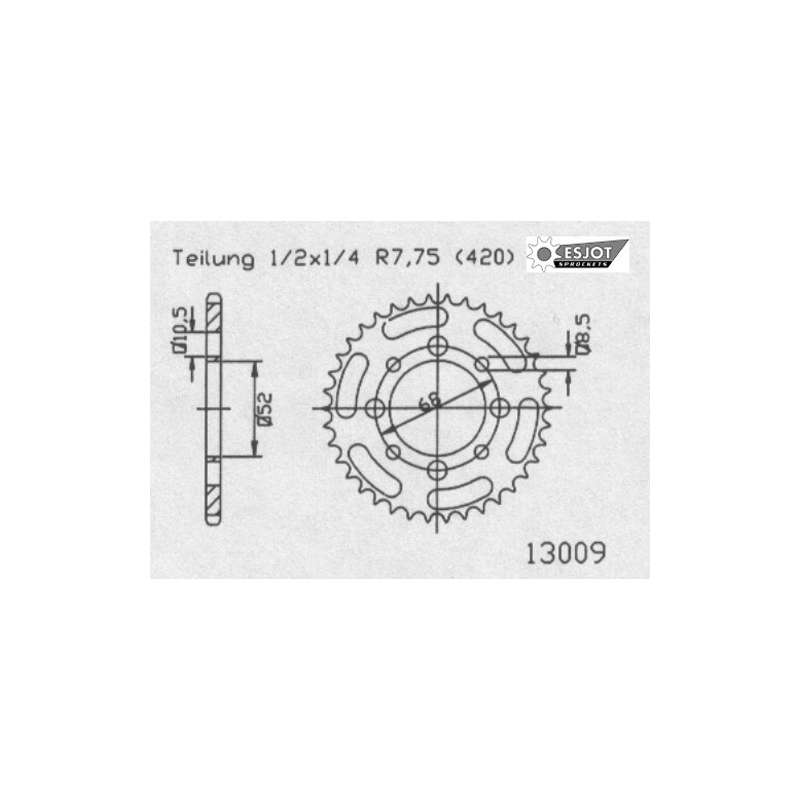 COURONNE ACIER 420 (50-13009-50 / JTR801.50)