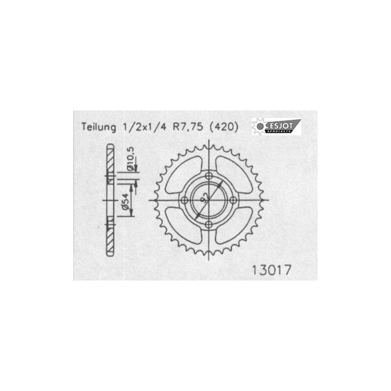 ZAHNKRANZ STAHL 420 (50-13017-47 / JTR1078.47)