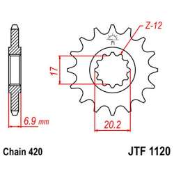 PIGNON 420 (94119-15 / 50-13018-15 / JTF1120.15)