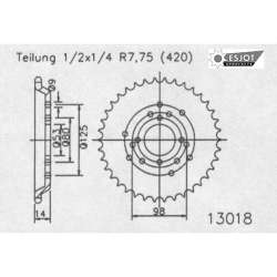 ZAHNKRANZ STAHL 420 (50-13018-48)