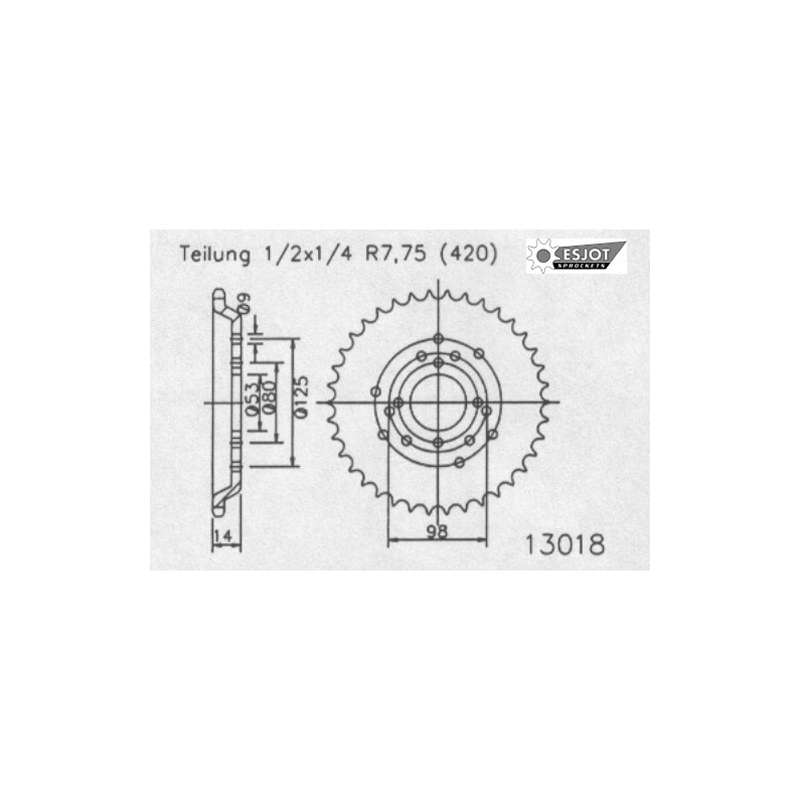 ZAHNKRANZ STAHL 420 (50-13018-48)