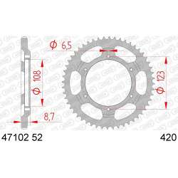 ZAHNKRANZ STAHL 420 (47102-52 / 50-13019-52)