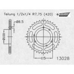 ZAHNKRANZ STAHL 420 (56103-52 / 50-13028-52)